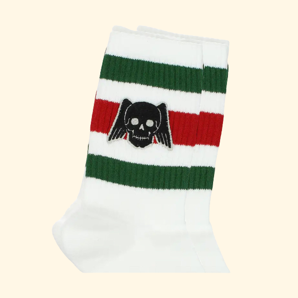 Gucci Skull Patch Cotton Ankle Socks, Brand New - ShopShops