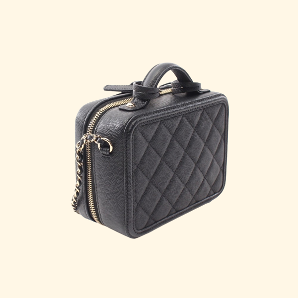 Chanel Caviar Leather Vanity Bag - ShopShops