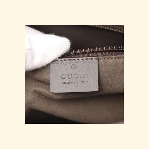 Gucci Gg Supreme Handbag Pvc Leather Beige Dark Brown 2Way - ShopShops