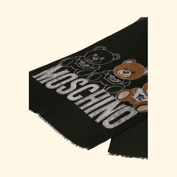 Moschino Teddy Bear Wool Scarf, Brand New - ShopShops