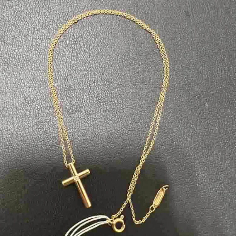 Tiffany Diamond Cross Gold Pendant | Plaza Jewellery English Vintage  Antique Unique Jewellery