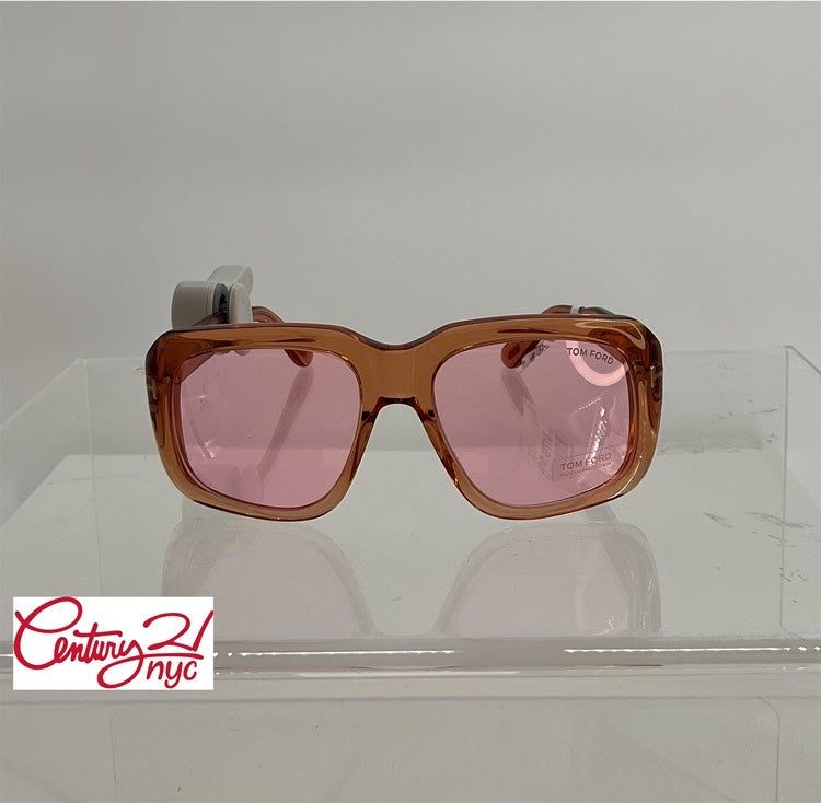 Tom Ford  Womens  Square Sunnies  57x18  Coral  C1000460120000 - ShopShops