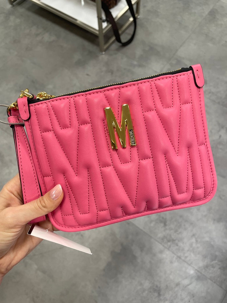 Moschino Pink Quilted Wristlet - ShopShops