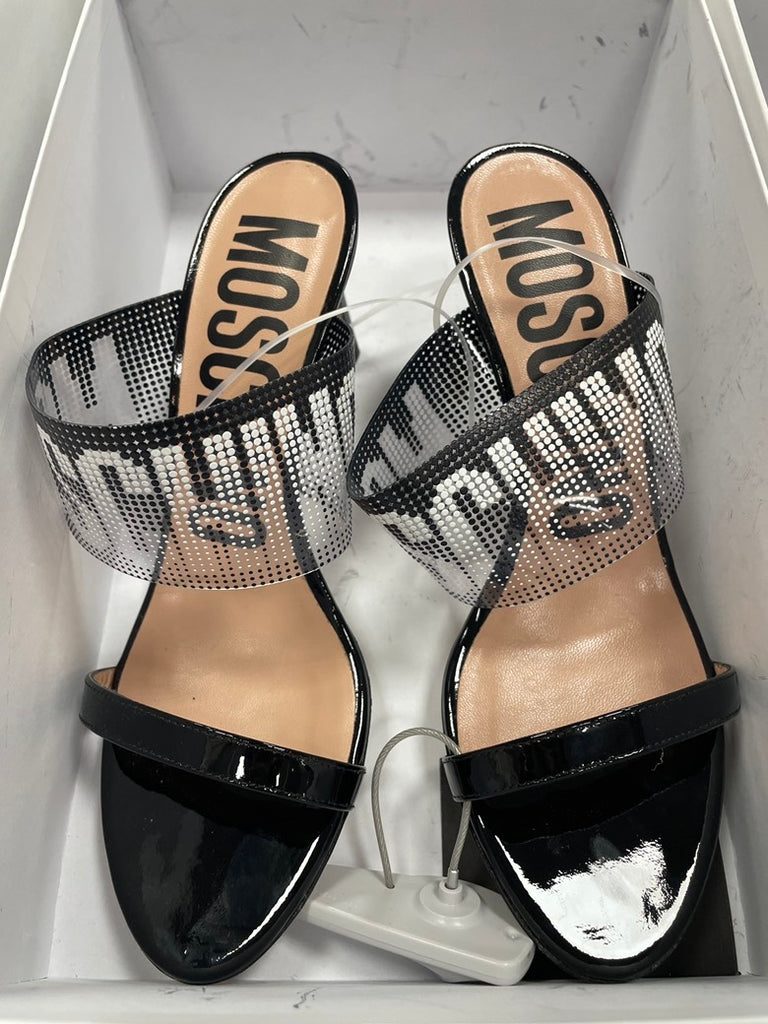 Moschino Womens Dotted Logo Heels - ShopShops