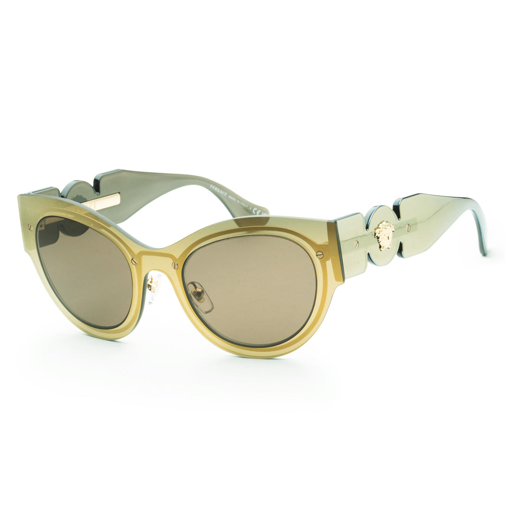 Versace Women's VE2234-1002-3-53 Fashion 53mm Brown Mirror Sunglasses - ShopShops