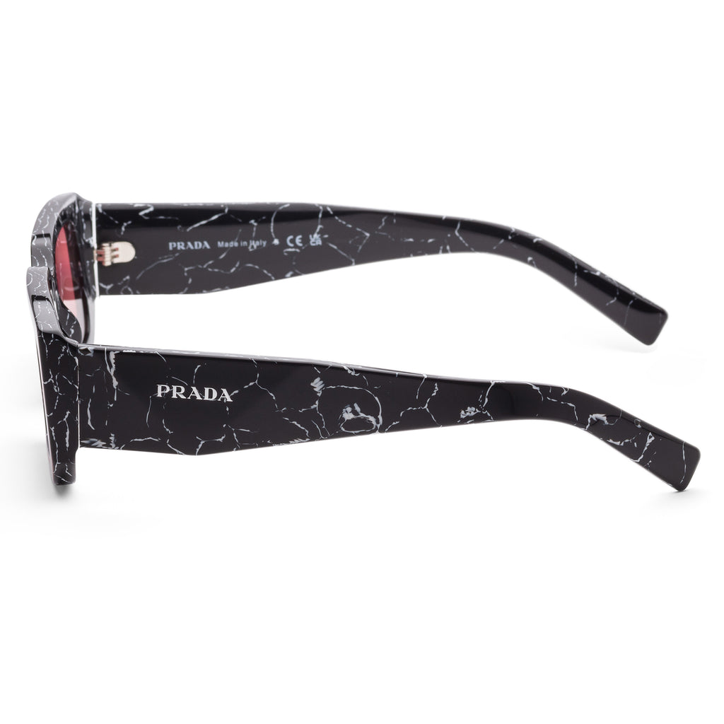 Prada Men's Fashion PR-06YS-05W06O-53 53mm Abstract Black/White Sunglasses - ShopShops