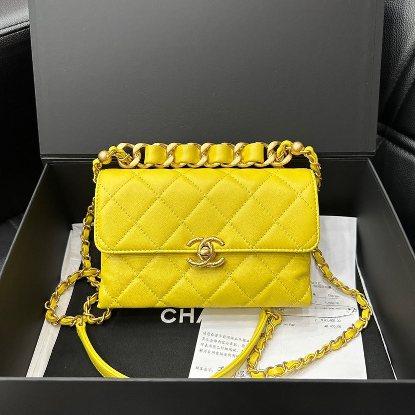 Unused Preloved Chanel 22s Lambskin Bag Full Set - ShopShops