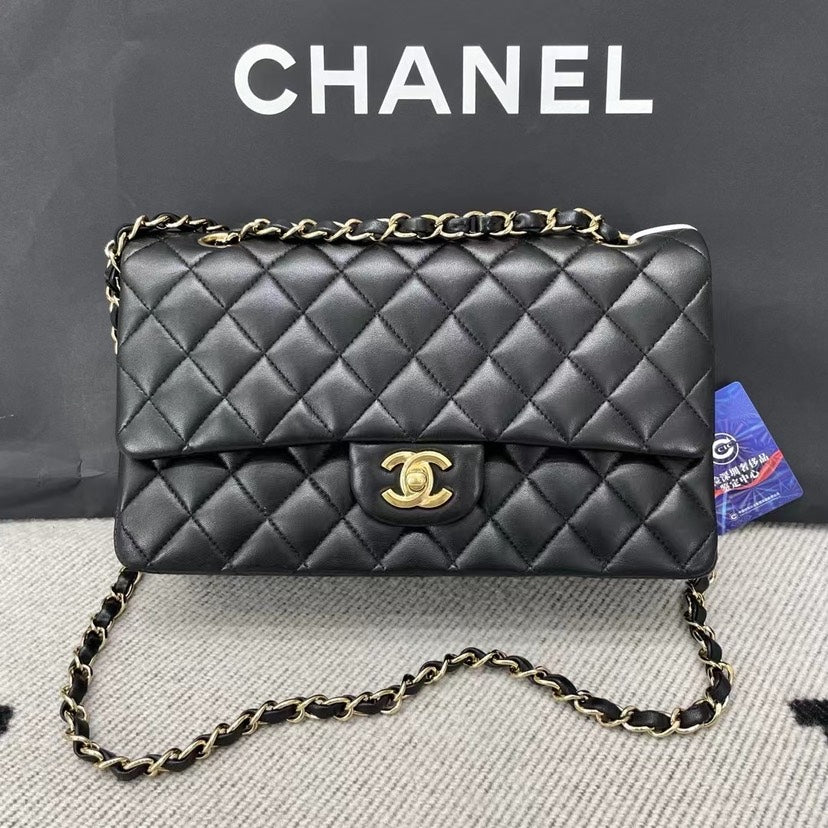 Preloved Chanel Cf Lambskin Size Medium Full Set (Sticker 14xxx) - ShopShops