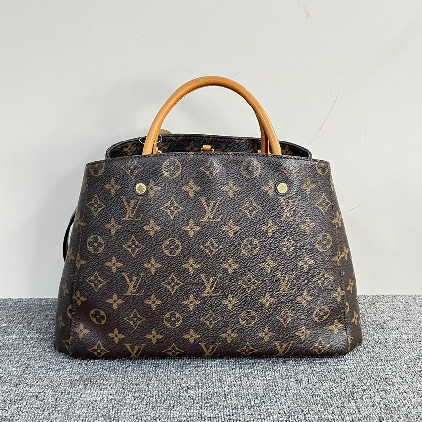 Preloved Louis Vuitton LV Montaigne Bag Brown - ShopShops