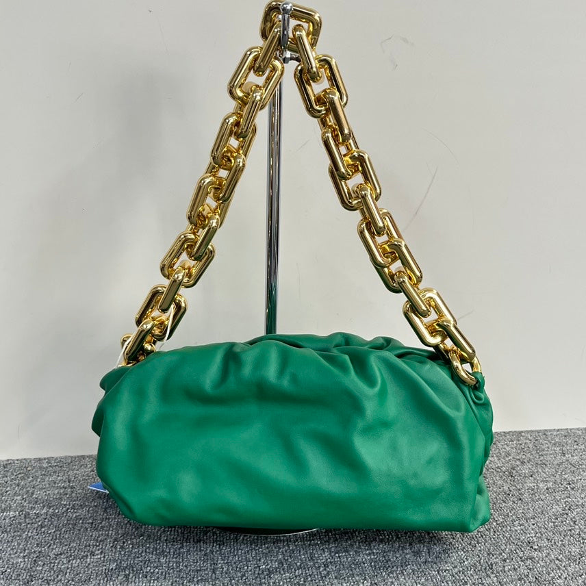 Preloved Bottega Venta Crossbody Green Chain Bag - ShopShops