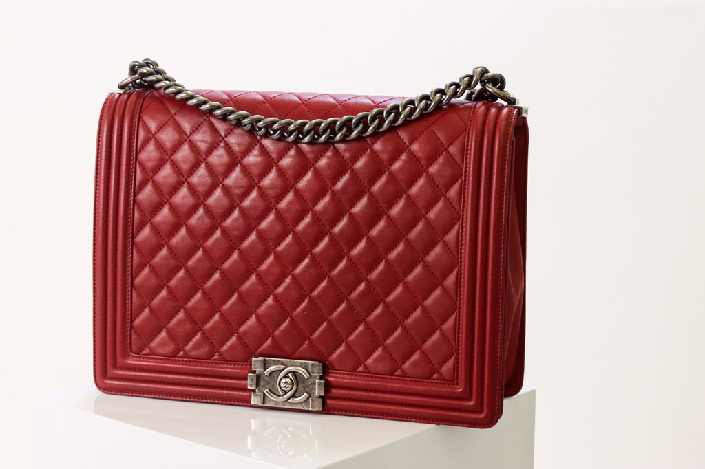 B7-20_Chanel Red Boybag Large 53315 - ShopShops