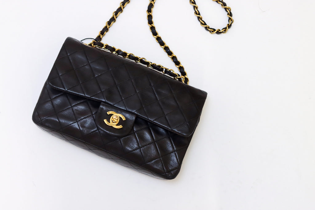 B4-17_【Without Box】Vintage Chanel Matelasse W Flap Chain Shoulder Bag With Dustbag - ShopShops