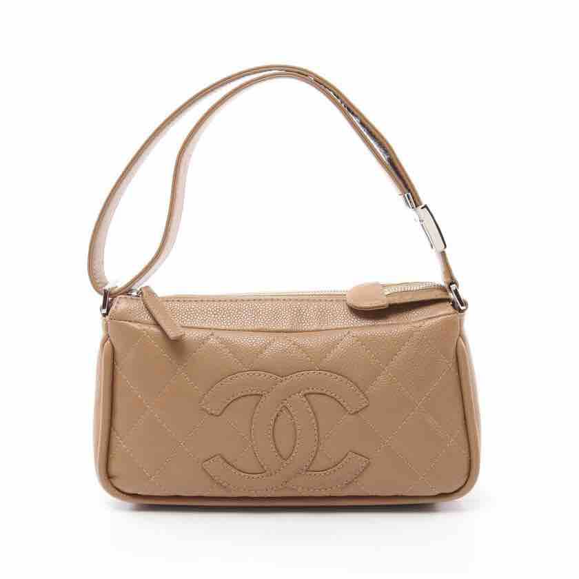 preloved Chanel caviar leather shoulder bag 811691 - ShopShops