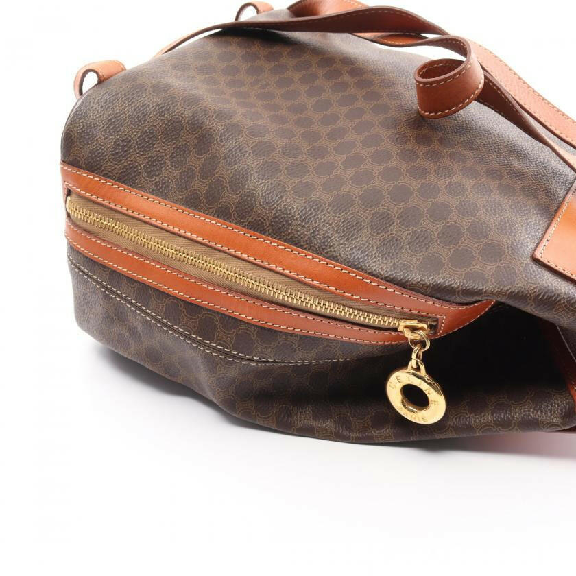 Celine Macadam Backpack Rucksack PVC Leather Dark Brown Brown - ShopShops