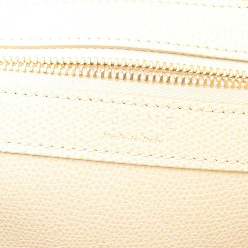Celine Vertical Small Hippopotamus Handbag Tote Bag Leather Off White 2way 881973 - ShopShops